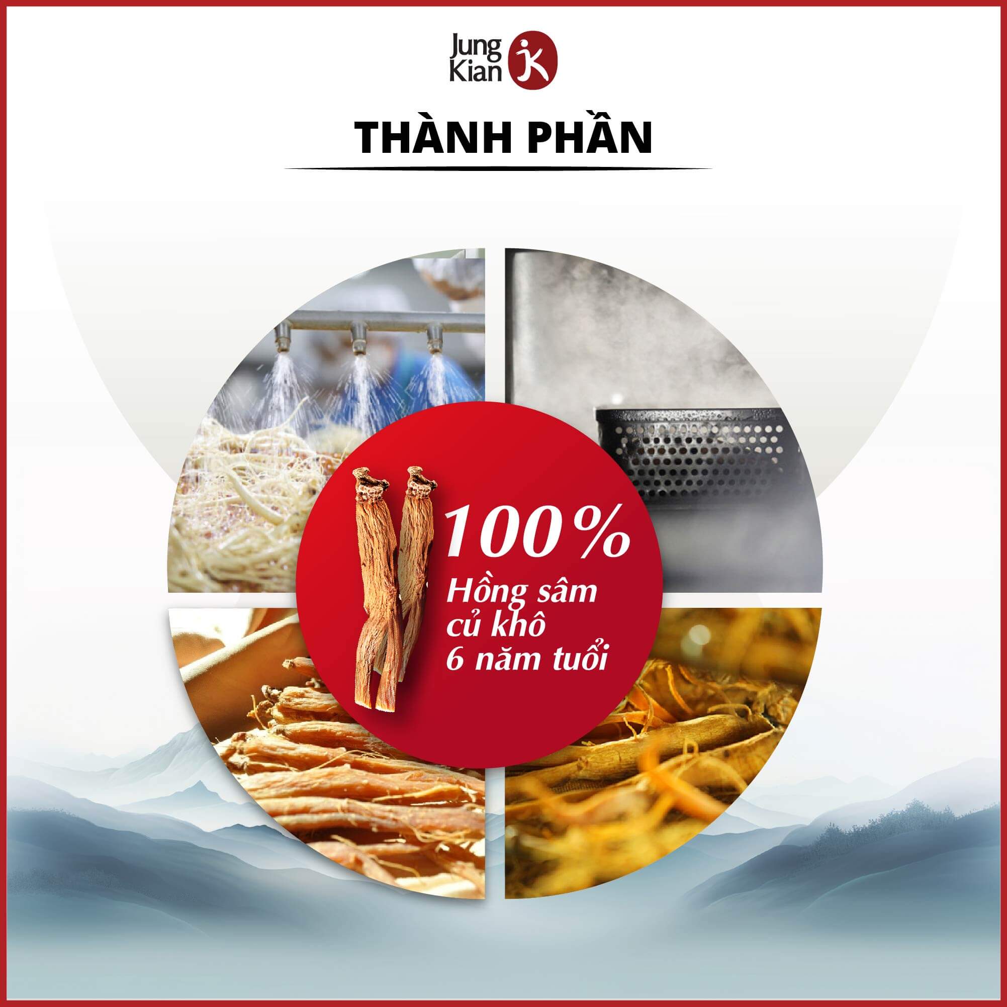 Thiên sâm tẩm mật ong Jung Kian Premium – 300g (6 củ)