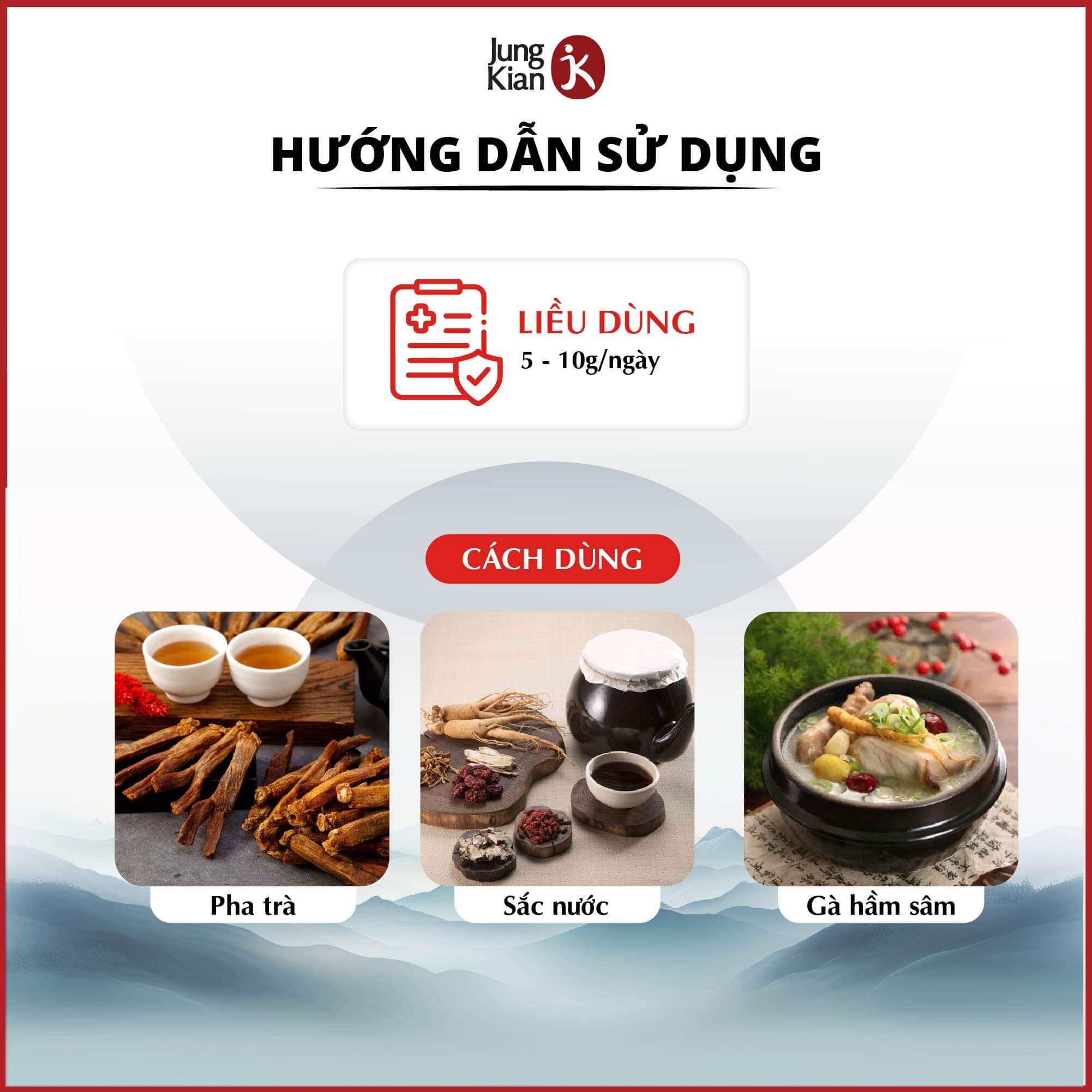Thiên sâm tẩm mật ong Jung Kian Premium – 300g (6 củ)