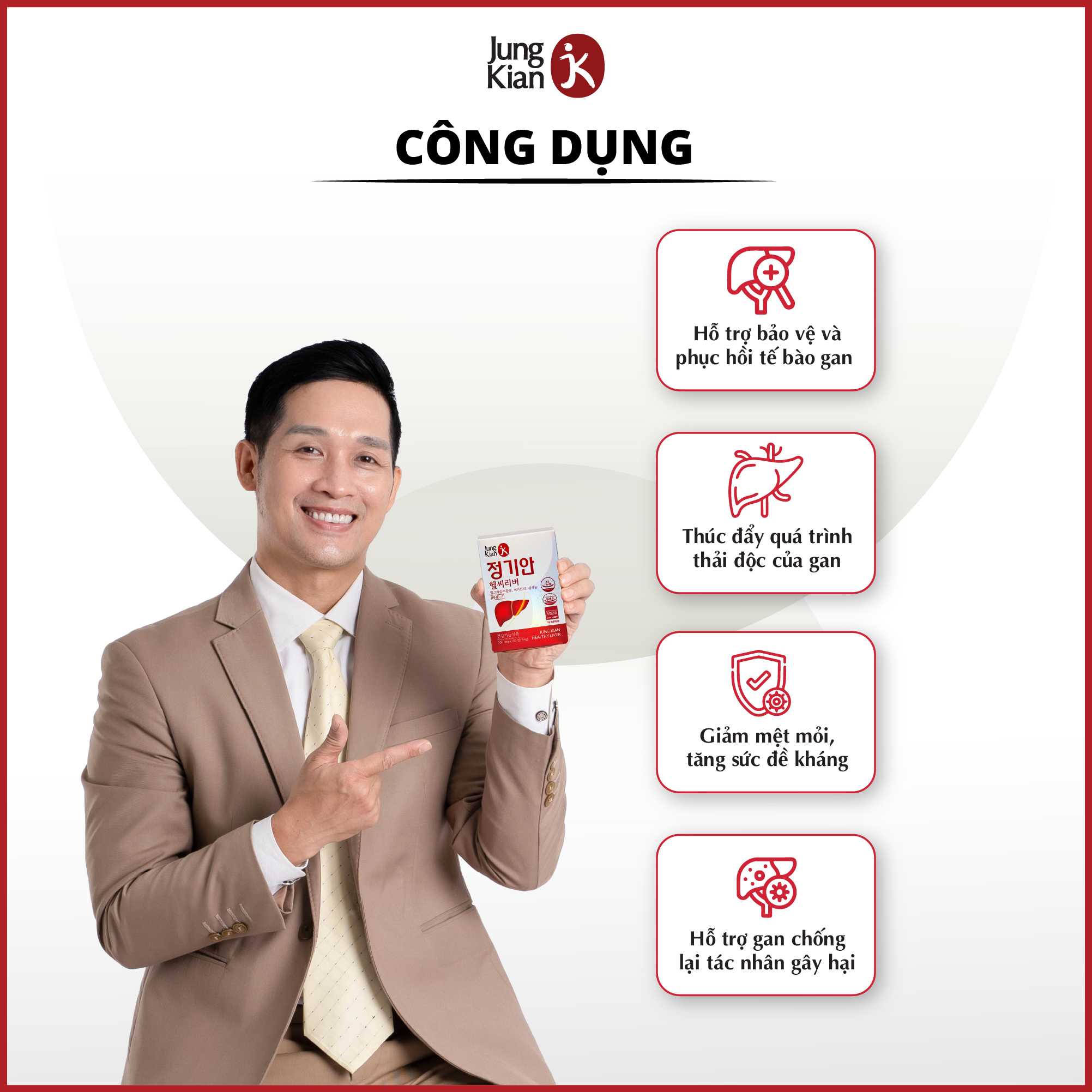 Viên uống bổ gan Jung Kian Healthy Liver - 120 viên