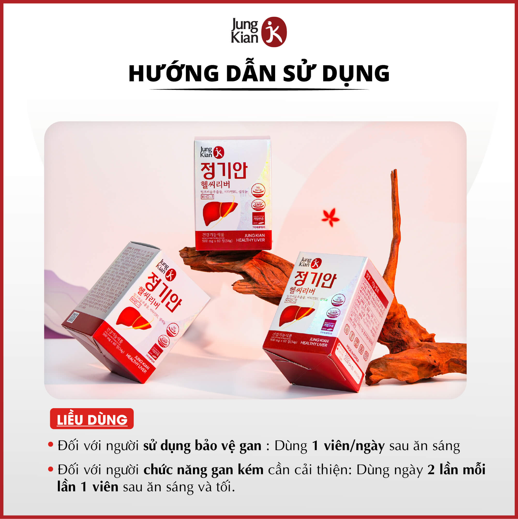Viên uống bổ gan Jung Kian Healthy Liver - 120 viên