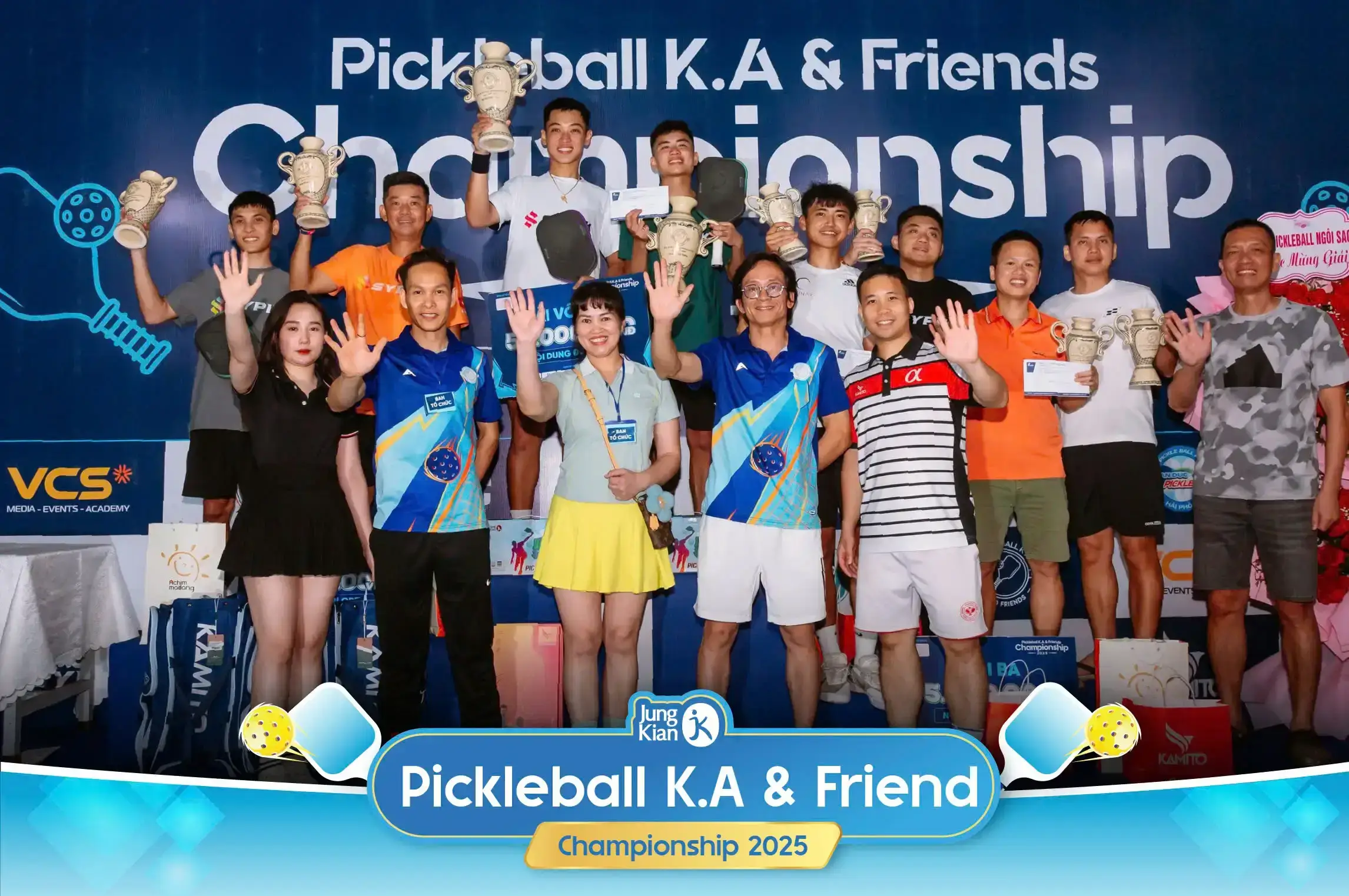 Jung Kian tai-tro-giai-dau-pickleball K A friends championship 2025