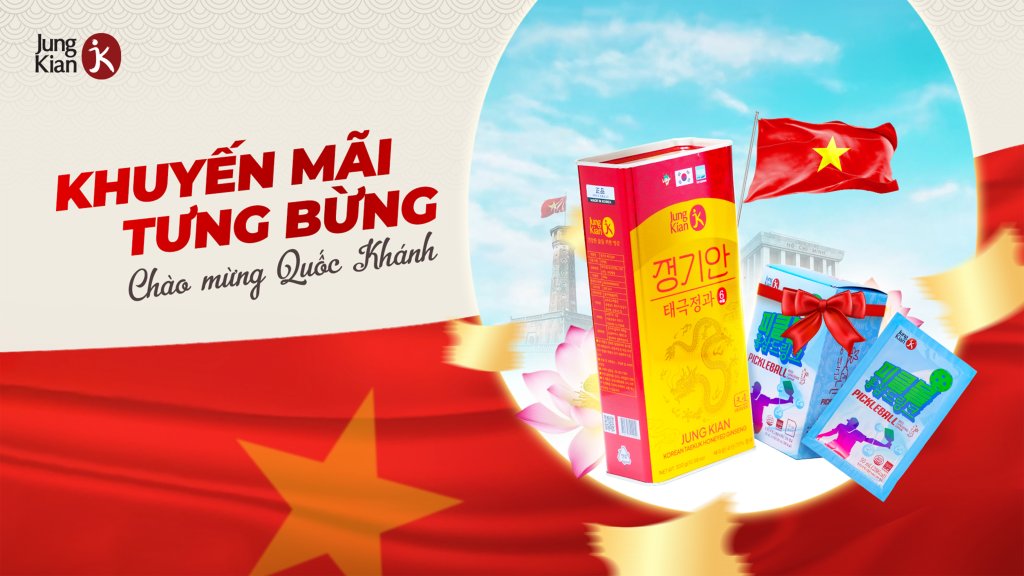 Khuyến mãi tưng bừng - Chào mừng Quốc khánh tại Jung Kian