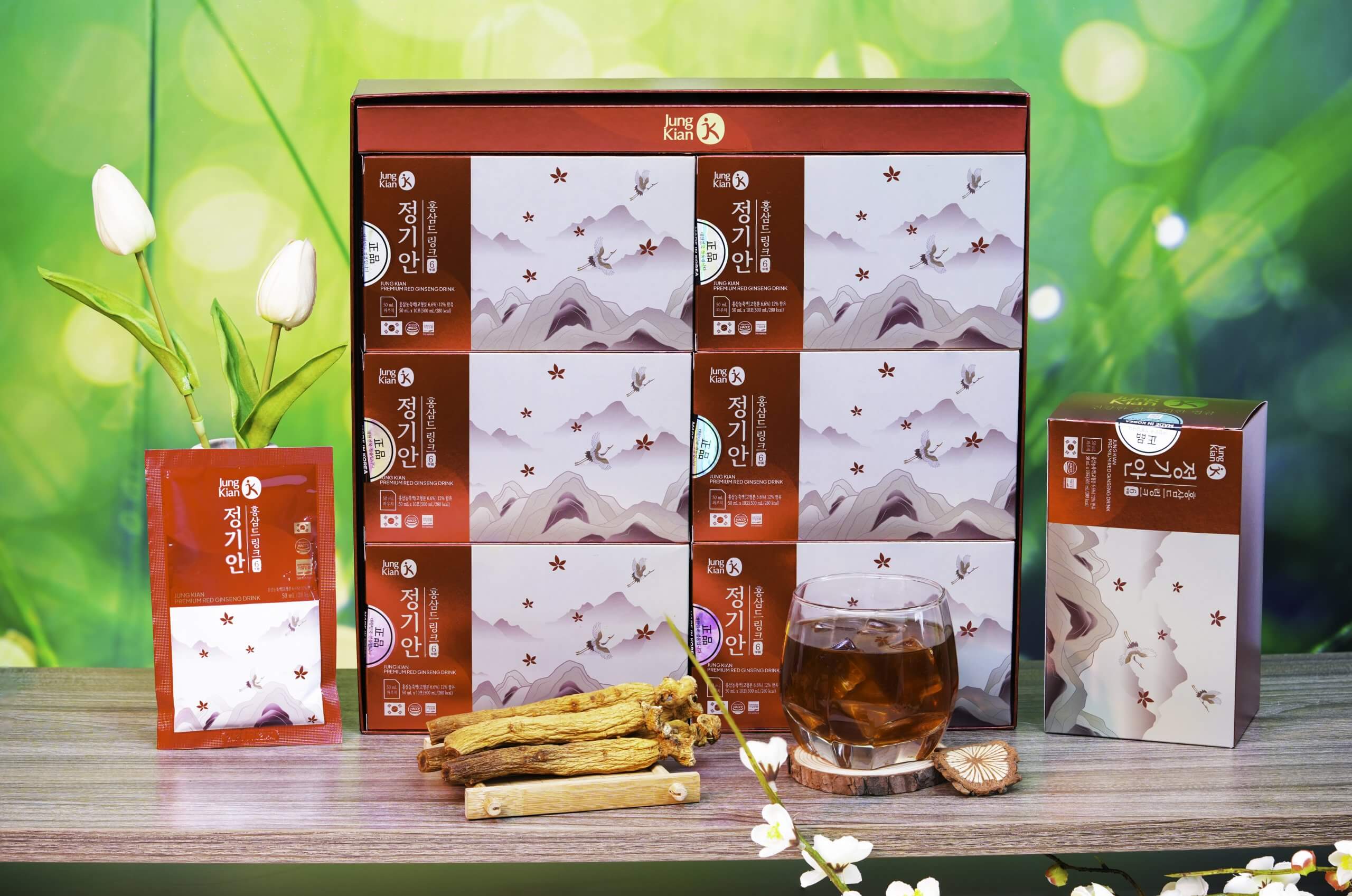 Nước uống hồng sâm Jung Kian Premium 6 - Món quà sức khỏe tuyệt vời