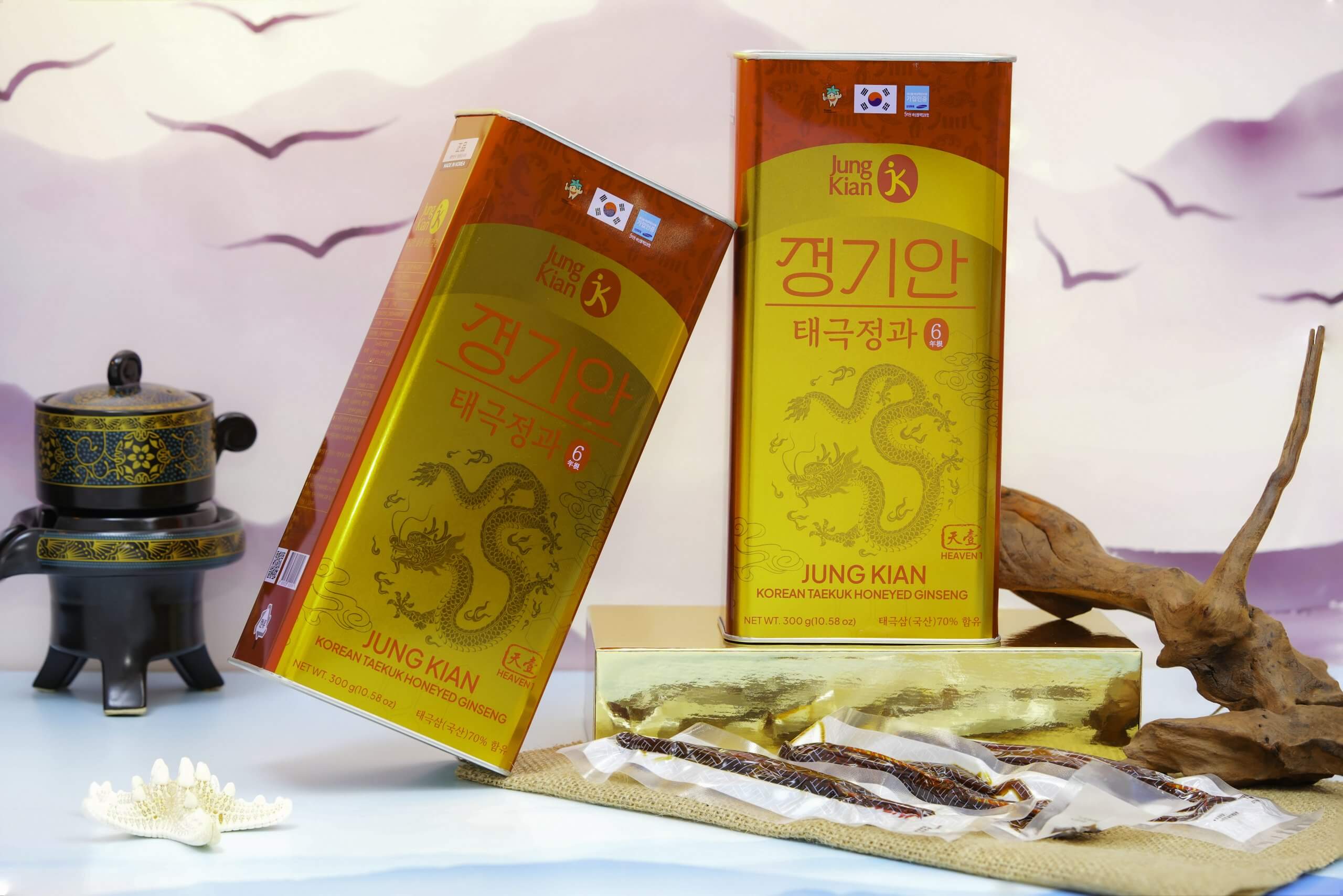Thiên sâm tẩm mật ong Jung Kian cao cấp - Tặng phẩm sức khỏe dành cho người bạn trân quý