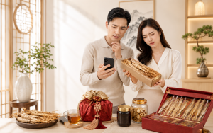 Bộ sản phẩm đa dạng sản phẩm Sâm Hàn từ dạng Củ đến Nước uống của Jung Kian