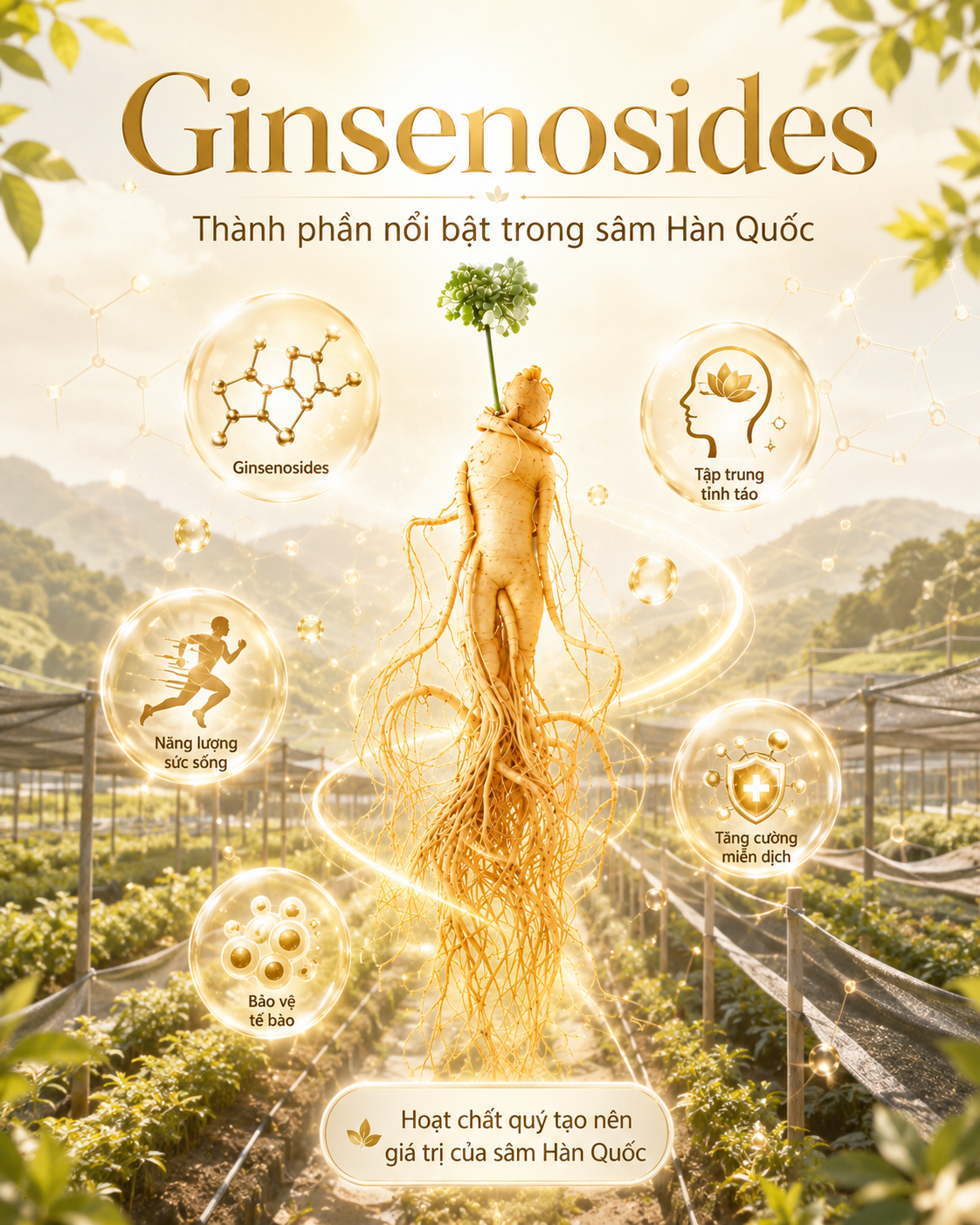 Hoạt chất quý Ginsenosides trong Nhân sâm Hàn Quốc