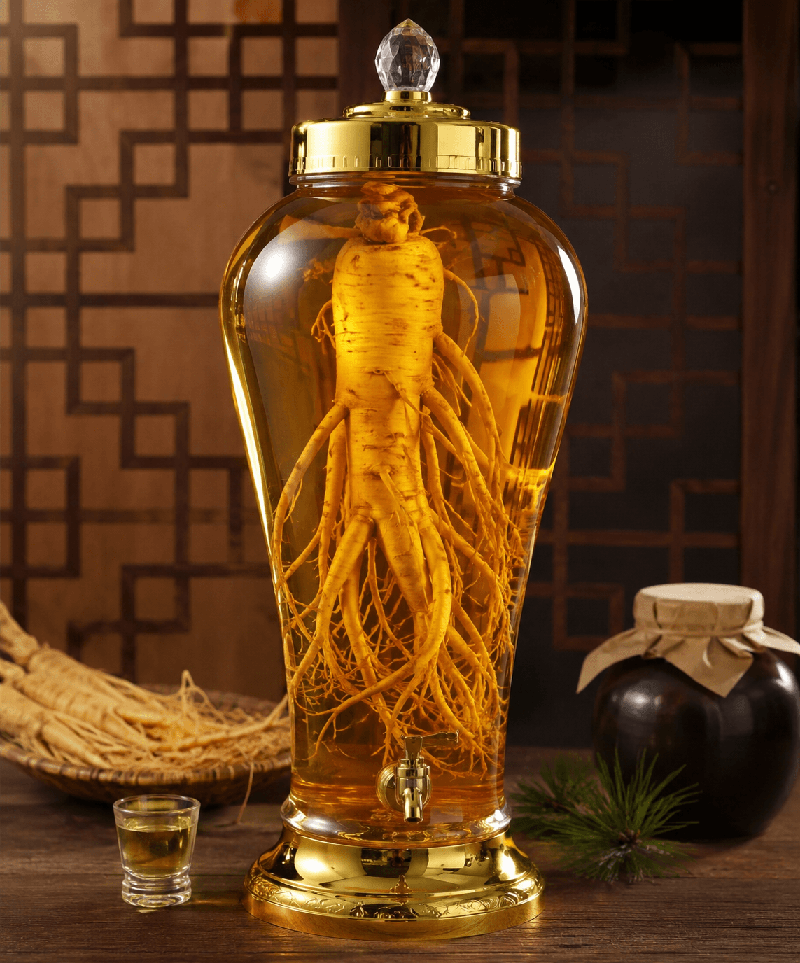 Rượu sâm là món quà đẹp mắt và mang ý nghĩa lớn về bồi bổ sức khỏe