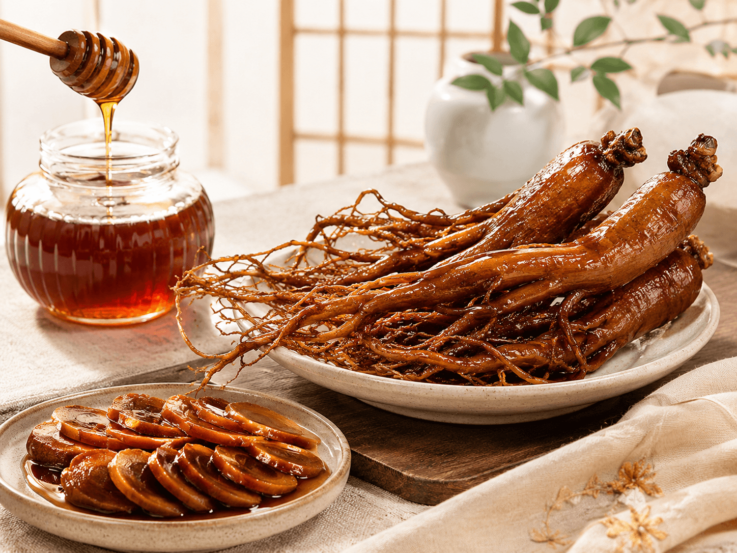 Sâm Hàn Quốc ngâm mật ong được ưa chuộng vì kết hợp được giá trị quý của nhân sâm với vị ngọt thanh, mềm dịu của mật ong.