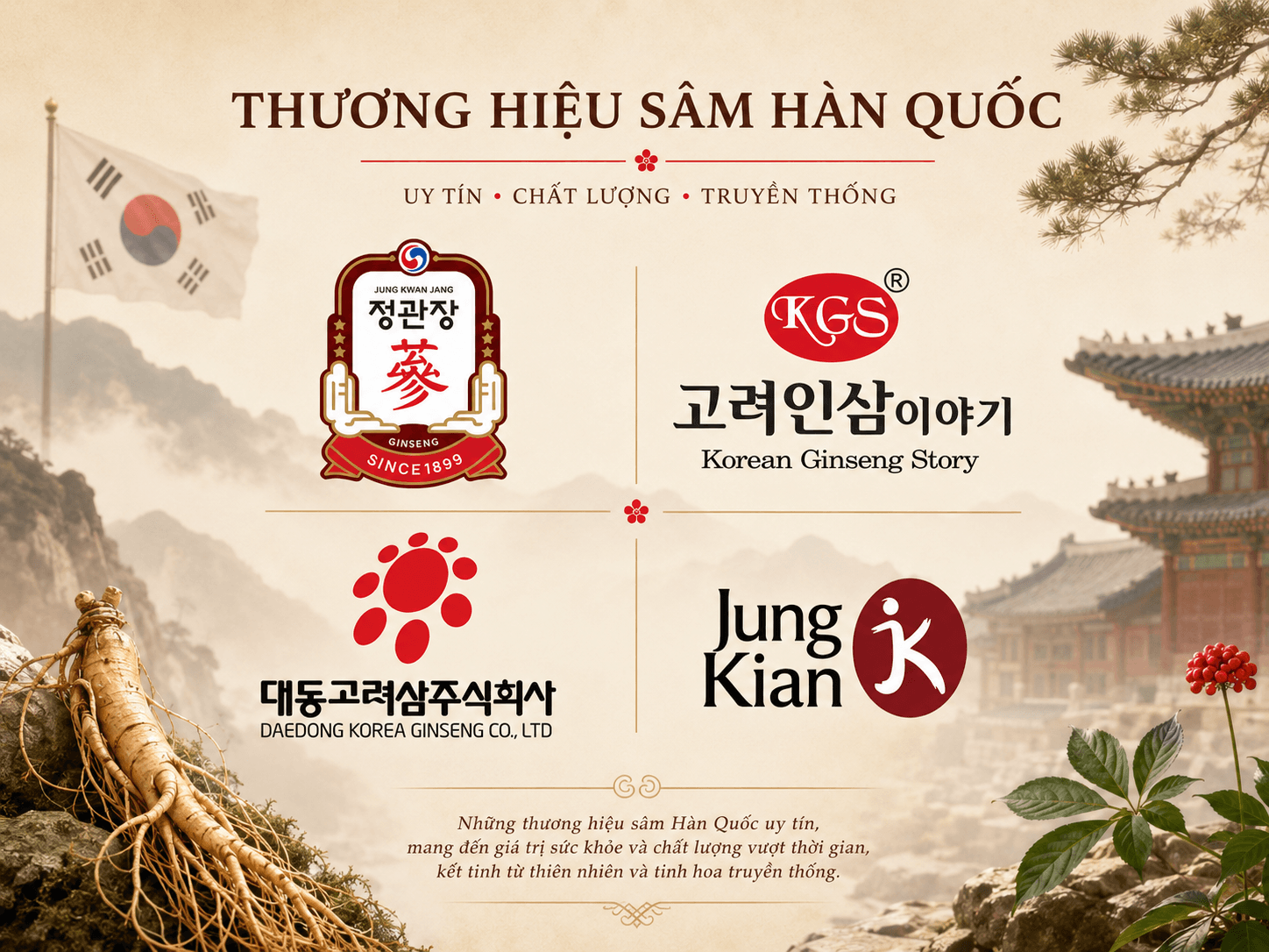 Mua sâm của những thương hiệu Uy tín sẽ giúp người dùng yên tâm về nguồn gốc xuất xứ và chất lượng sản phẩm