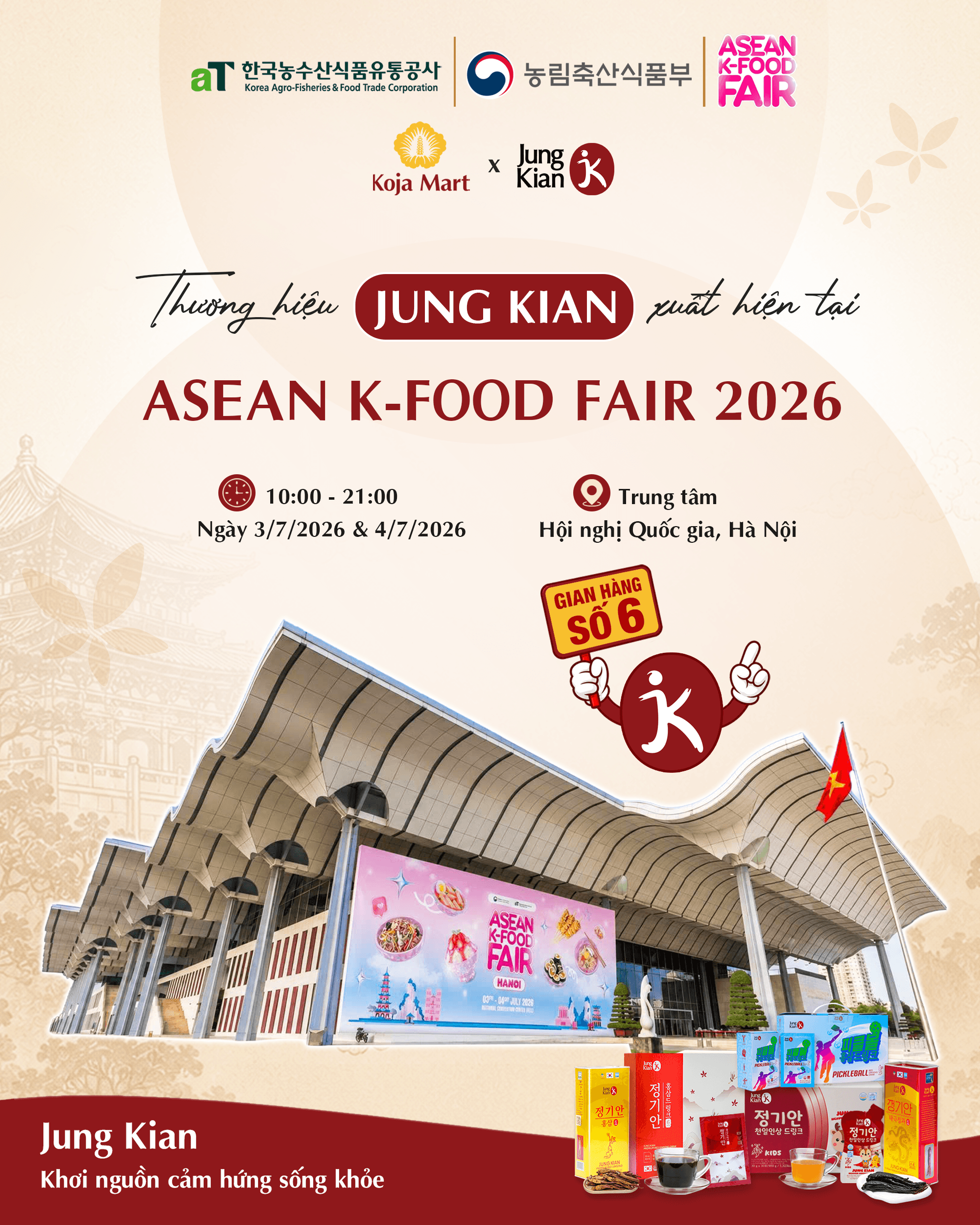 Jung Kian xuất hiện tại Asean K-food 2026