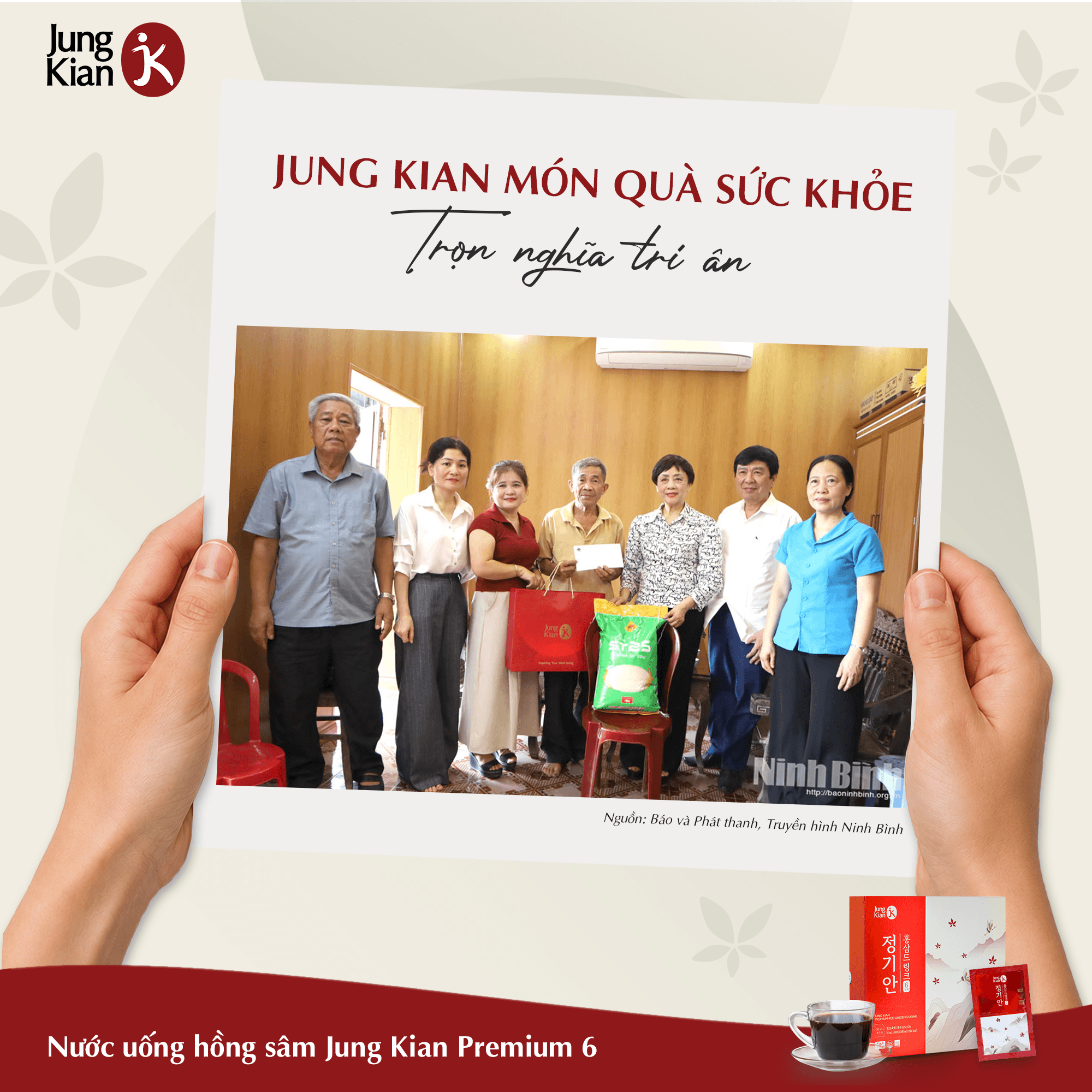 Hội Người cao tuổi tỉnh Ninh Bình và các doanh nghiệp đồng hành trong chương trình trao quà 27/7