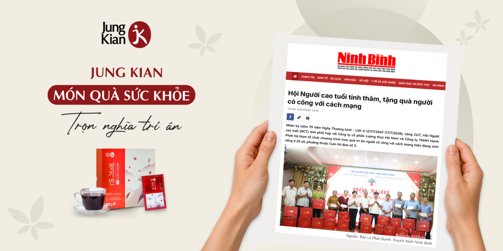 Jung Kian đồng hành cùng Hội Người cao tuổi tỉnh Ninh Bình trao quà người có công nhân dịp 27/7