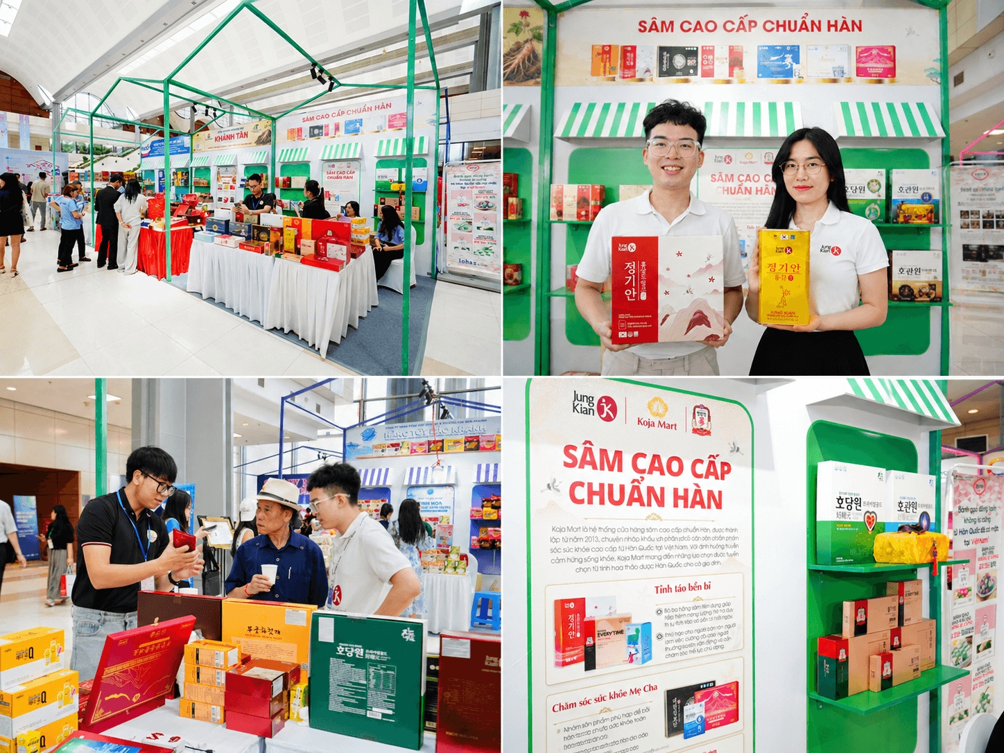 Khách hàng trực tiếp trải nghiệm gian hàng Jung Kian và Koja Mart