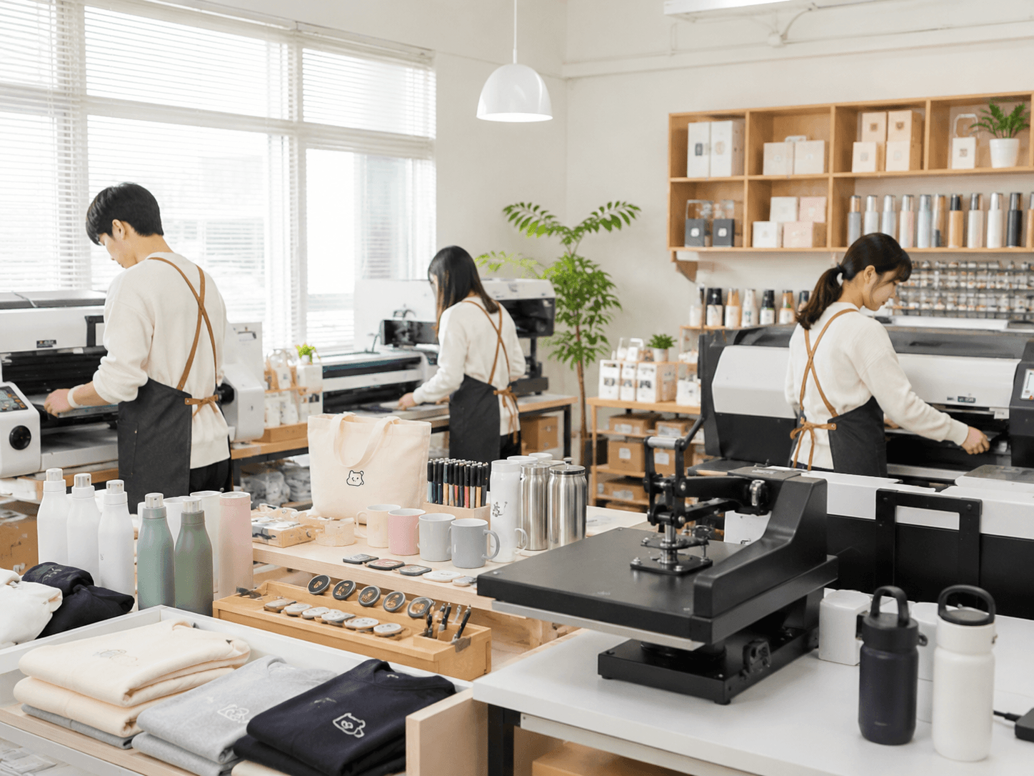 In logo tinh tế lên túi xách, thiệp hoặc sản phẩm giúp món quà mang đầy đủ thông điệp