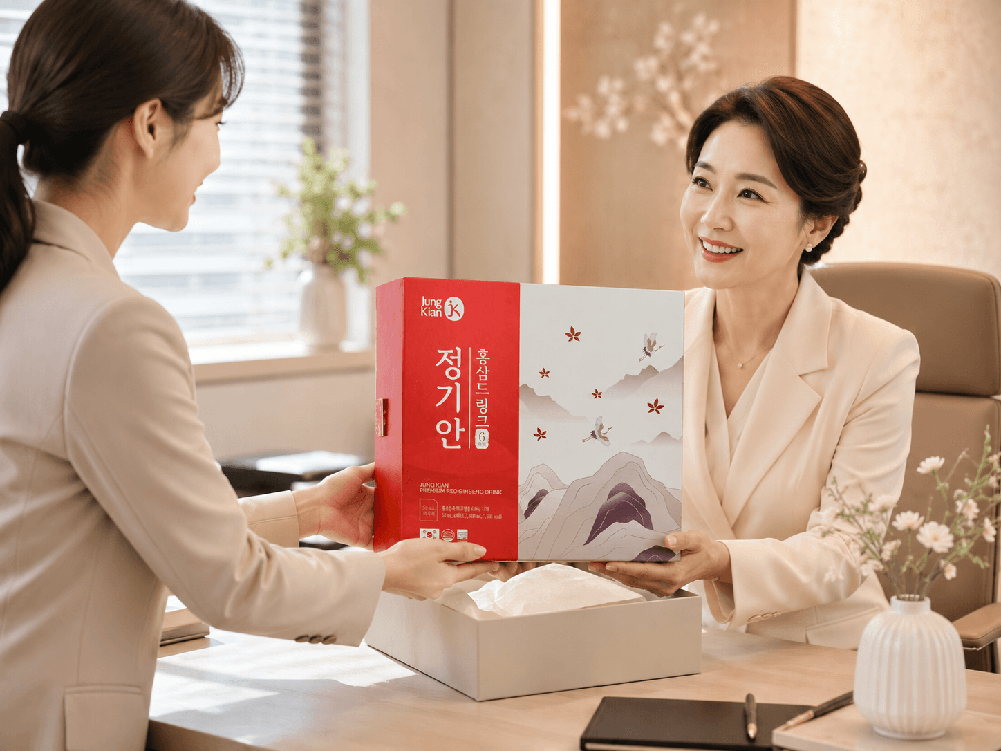 Nước uống hồng sâm Jung Kian là lời chúc sức khỏe ý nghĩa với nghười nhận