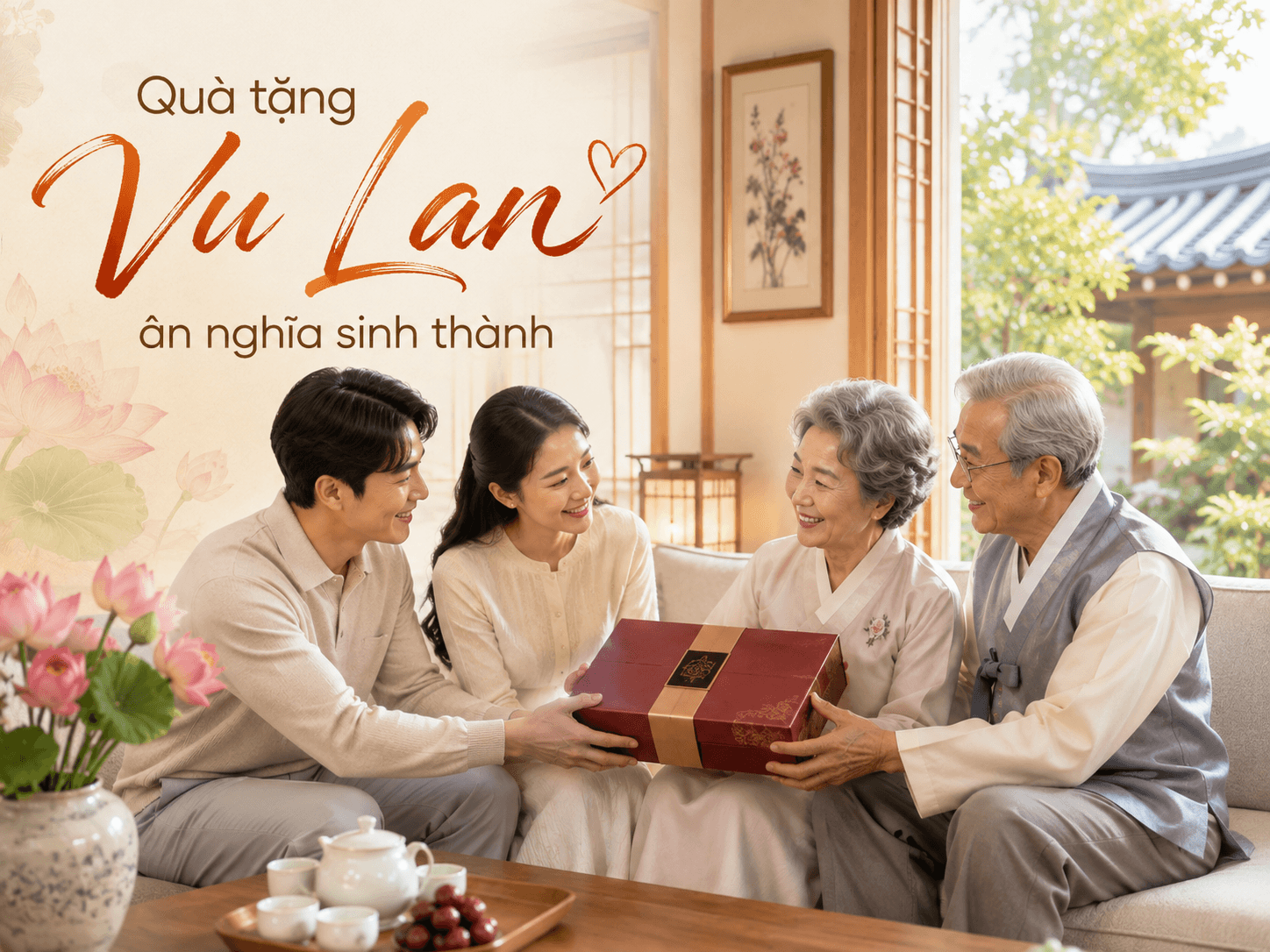 Tặng quà cho cha mẹ dịp Vu Lan là nét đẹp truyền thống
