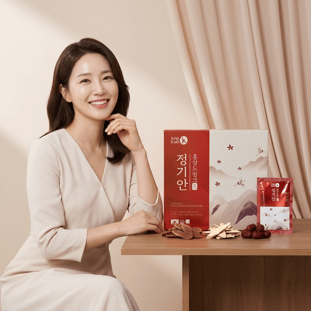 Nước uống hồng sam Jung Kian Premium 6 mang thông điệp năng lượng tích cực tặng sếp nữ